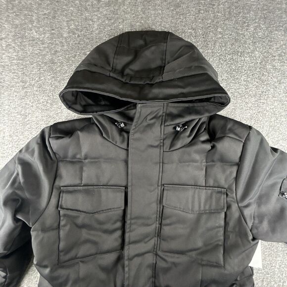 Karl Lagerfeld Paris Down Parka Mens Sz L Black Faux Fur Lined NWOT MSRP $695 - Picture 3 of 15